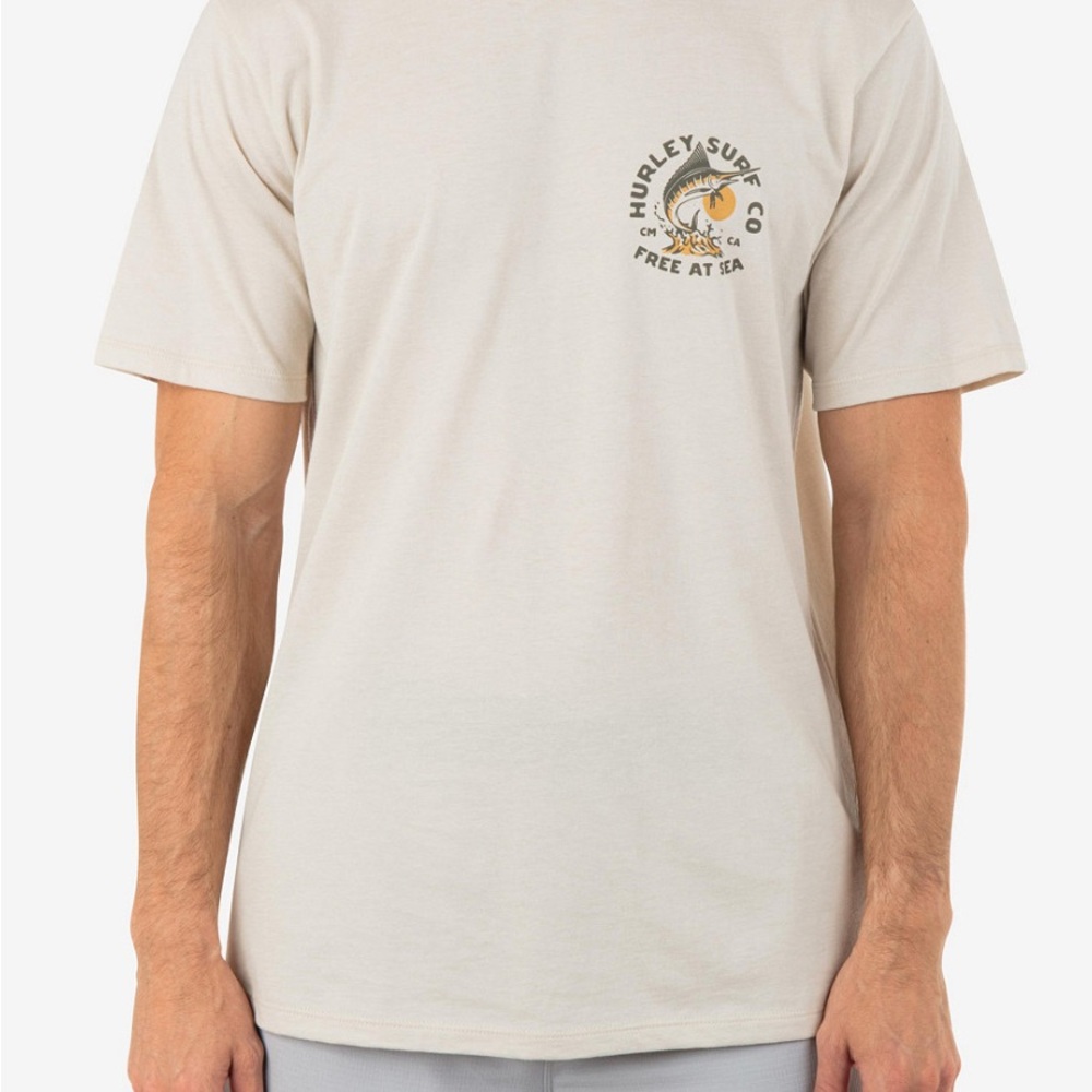 Hurley Cream Short Sleeve Tee Classic Fit